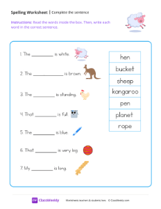 worksheet-Complete-The-Sentence---Sheep