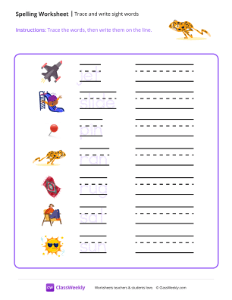 worksheet-Trace-and-Write-Sight-Words---Cheetah