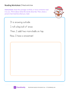 worksheet-Read-and-draw---Snowman