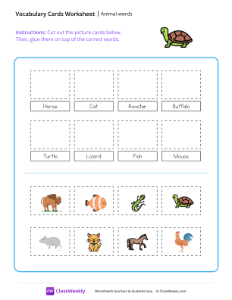 worksheet-Animal-words---Turtle