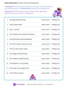 worksheet-Action-verbs-and-linking-verbs---Motorcycle