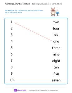 worksheet-Numbers-&-Words-(1-10)---Musical-Cat