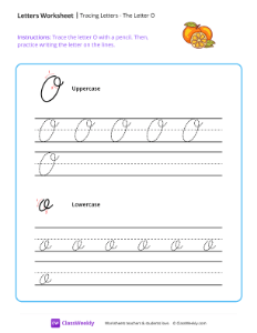 Cursive O | Reading & Writing Worksheet