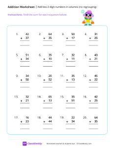 worksheet-Adding-two-2-digit-numbers-in-columns-(no-regrouping)---Traveler