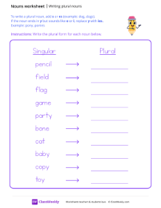 worksheet-Writing-Plural-Nouns---Pencil