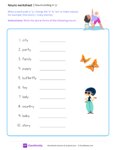 worksheet-Nouns-ending-in-'y'---Yoga