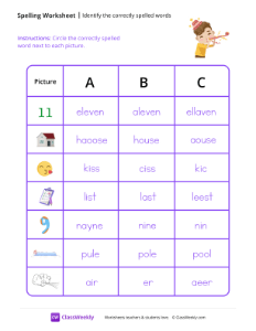 worksheet-Identify-the-Correctly-Spelled-Words---Surprise