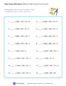 worksheet-Build-a-4-digit-number-from-the-parts---Measure