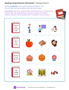 Making predictions - Books | Grammar Worksheet