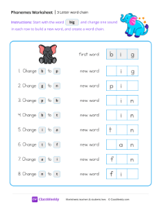 worksheet-3-Letter-Word-Chain---Big