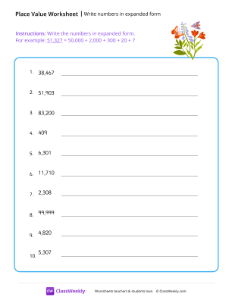 worksheet-Write-numbers-in-expanded-form---Garden