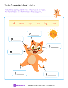 worksheet-Labelling---Cat