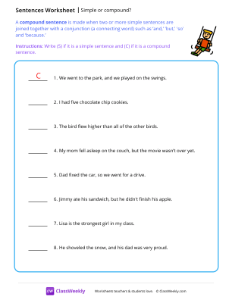 worksheet-Simple-or-compound-sentences---Swing