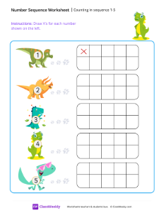 worksheet-Counting-in-sequence-1-5---Dino