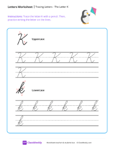 worksheet-Cursive-K