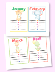 Class Birthday Months | Birthdays Resource