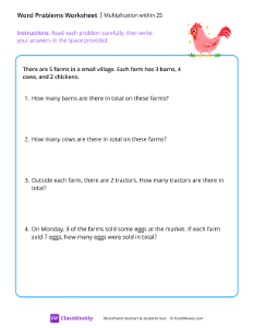 worksheet-Multiplication-within-25-(word-problems)---Farm