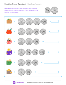 worksheet-Counting-Money---Nickels-and-Quarters