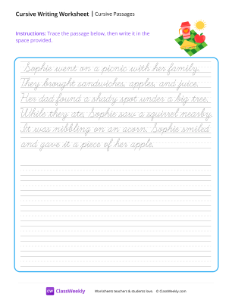 worksheet-Cursive-Passages---Picnic