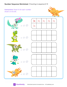 worksheet-Counting-in-sequence-6-10---Triceratops