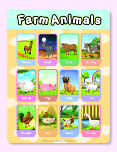 Farm Animals Printable (8.5x11) | Farm Animals Resource