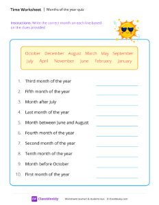 worksheet-Months-of-the-year-quiz---Summer