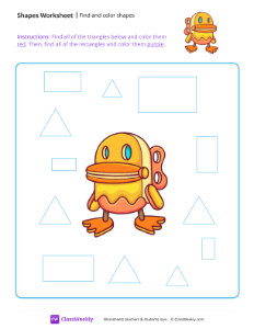 worksheet-Find-and-color-shapes---Triangles-and-rectangles