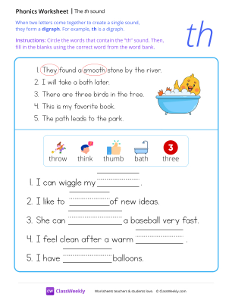 worksheet-Digraph-sounds---The-th'-sound