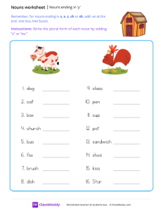 worksheet-Writing-plural-nouns---Farm