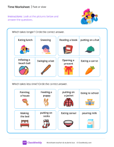 Fast or Slow - Singer | Math Worksheet