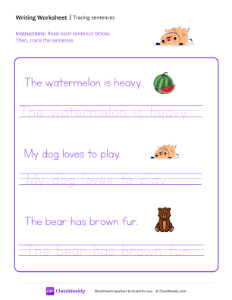 worksheet-Tracing-Sentences---Upside-Down-Pup