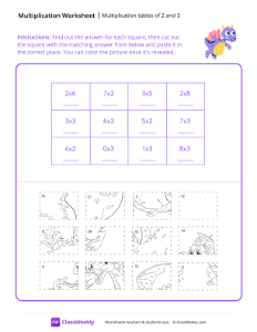 Multiplication tables of 2 and 3 | Math Worksheet