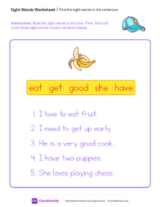 worksheet-Find-the-sight-words-in-the-sentences---Cap