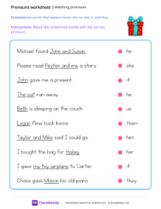 worksheet-Matching-Pronouns---Present