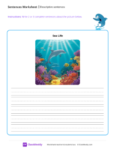 worksheet-Descriptive-sentences---Sea-Life