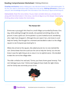 Making inferences - Coin | Reading & Writing Worksheet