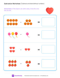 worksheet-Subtract-and-draw-(without-numbers)---Heart