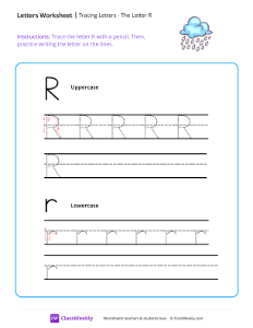 worksheet-Tracing-Letters---The-Letter-R