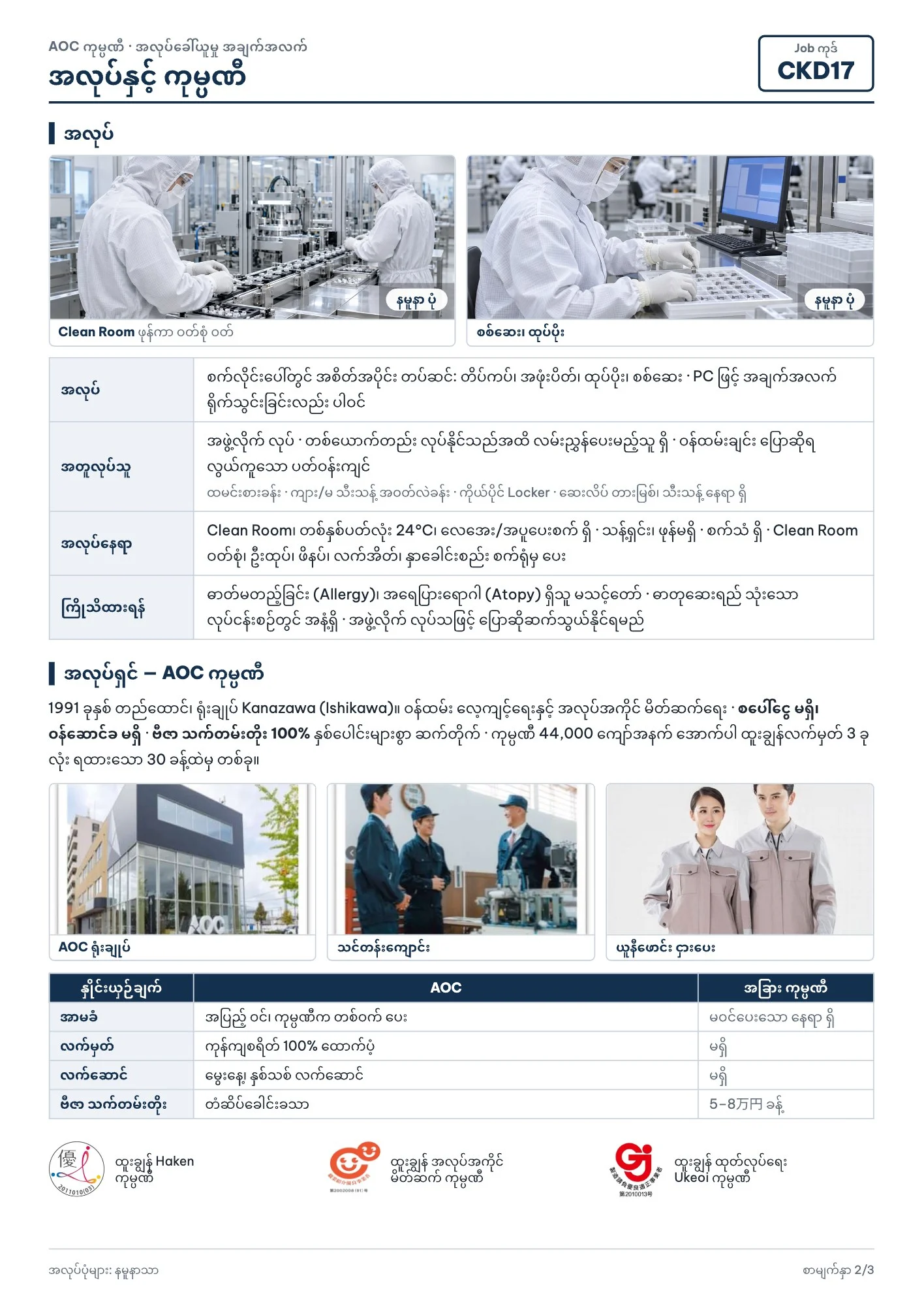 [CKD17] Lắp ráp, đóng gói phòng sạch — 2/3