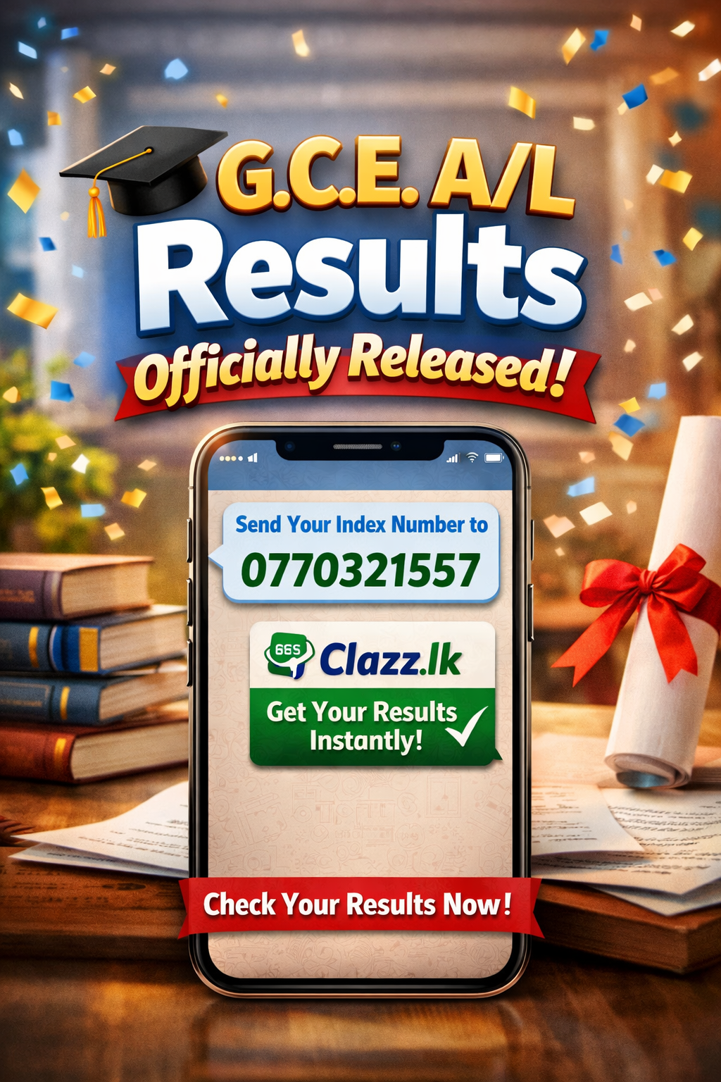 🎓 G.C.E. A/L Results Officially Released! | Clazz.lk News