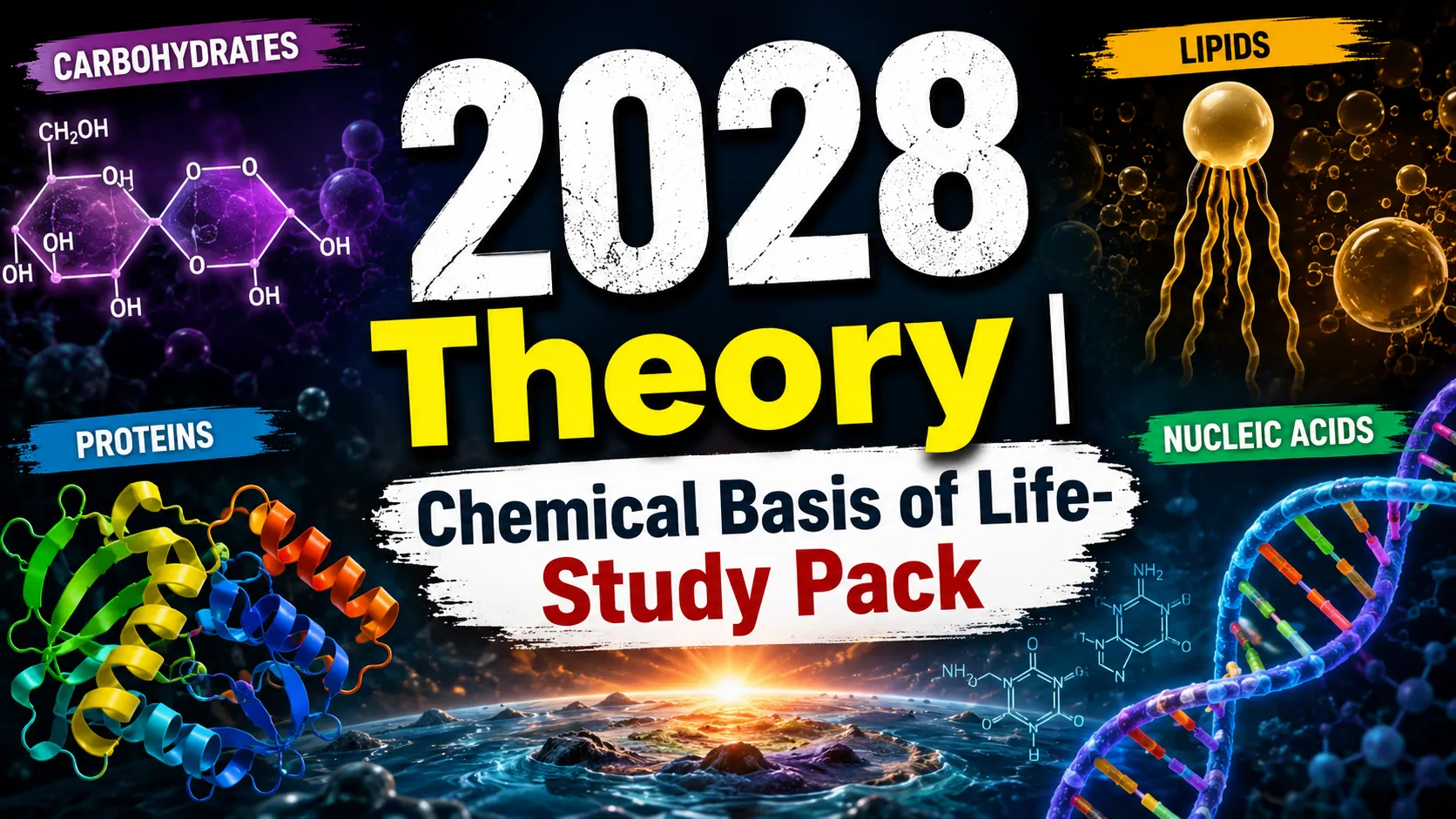 2028 Theory | ජීවයේ රසායනික පදනම Study Pack | Rumesh Thalawaththa | Clazz.lk