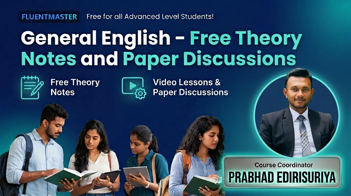 General English - Free Theory notes and Paper discussions  | Prabhad Edirisuriya | Clazz.lk
