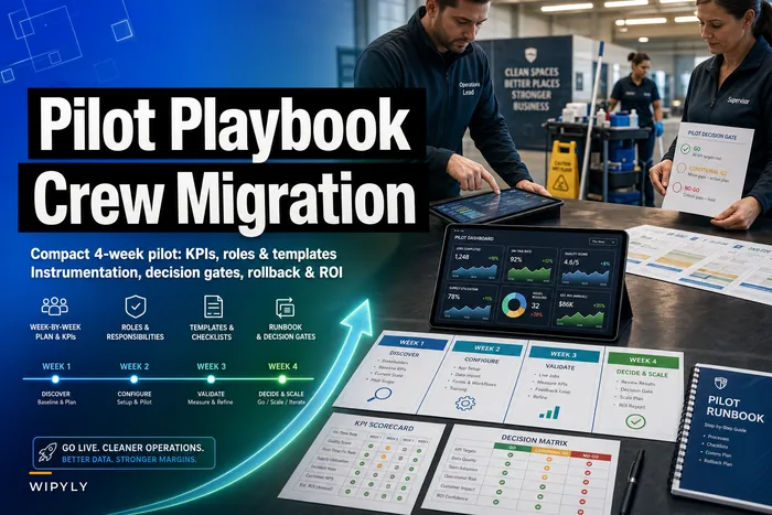 4‑Week Pilot Blueprint: Migrate Crews from Spreadsheets to a Cleaning Operations App (Week‑by‑week KPIs, Roles, Templates & Runbook)