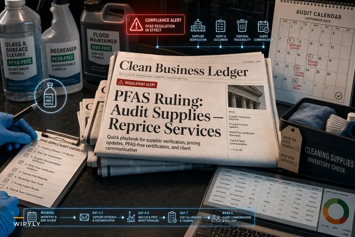 After the PFAS Ruling: How Cleaning Businesses Should Audit Supplies, Reprice Services, and Certify PFAS‑Free Workflows