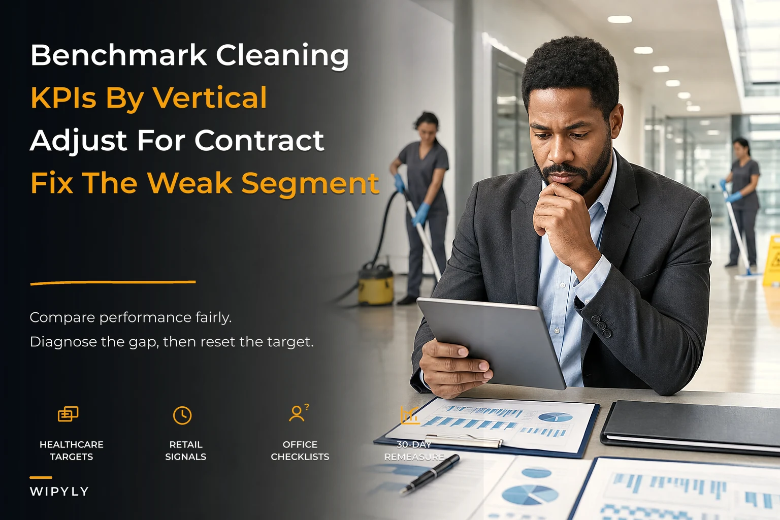 Cleaning KPI benchmarks by vertical: percentile targets and diagnostic checklists