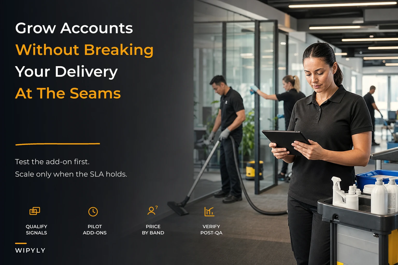 Expand commercial accounts without breaking delivery: a stage-gated upsell system for cleaning portfolios