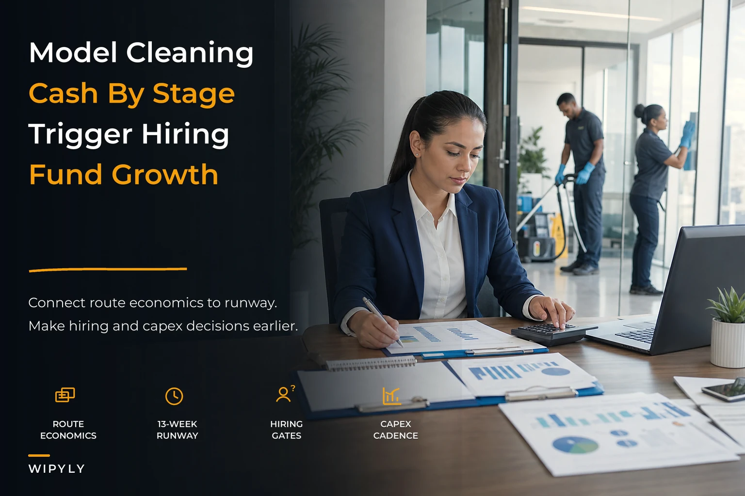 Financial operating model for cleaning companies