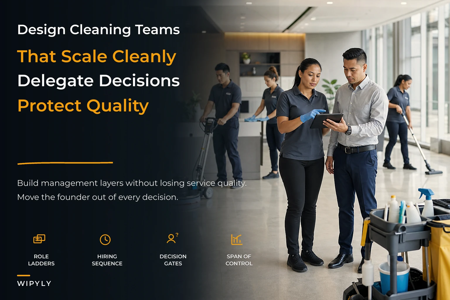 Organizational design for scaling cleaning teams