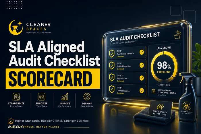 SLA‑aligned commercial cleaning audit checklist with scoring and renewal triggers