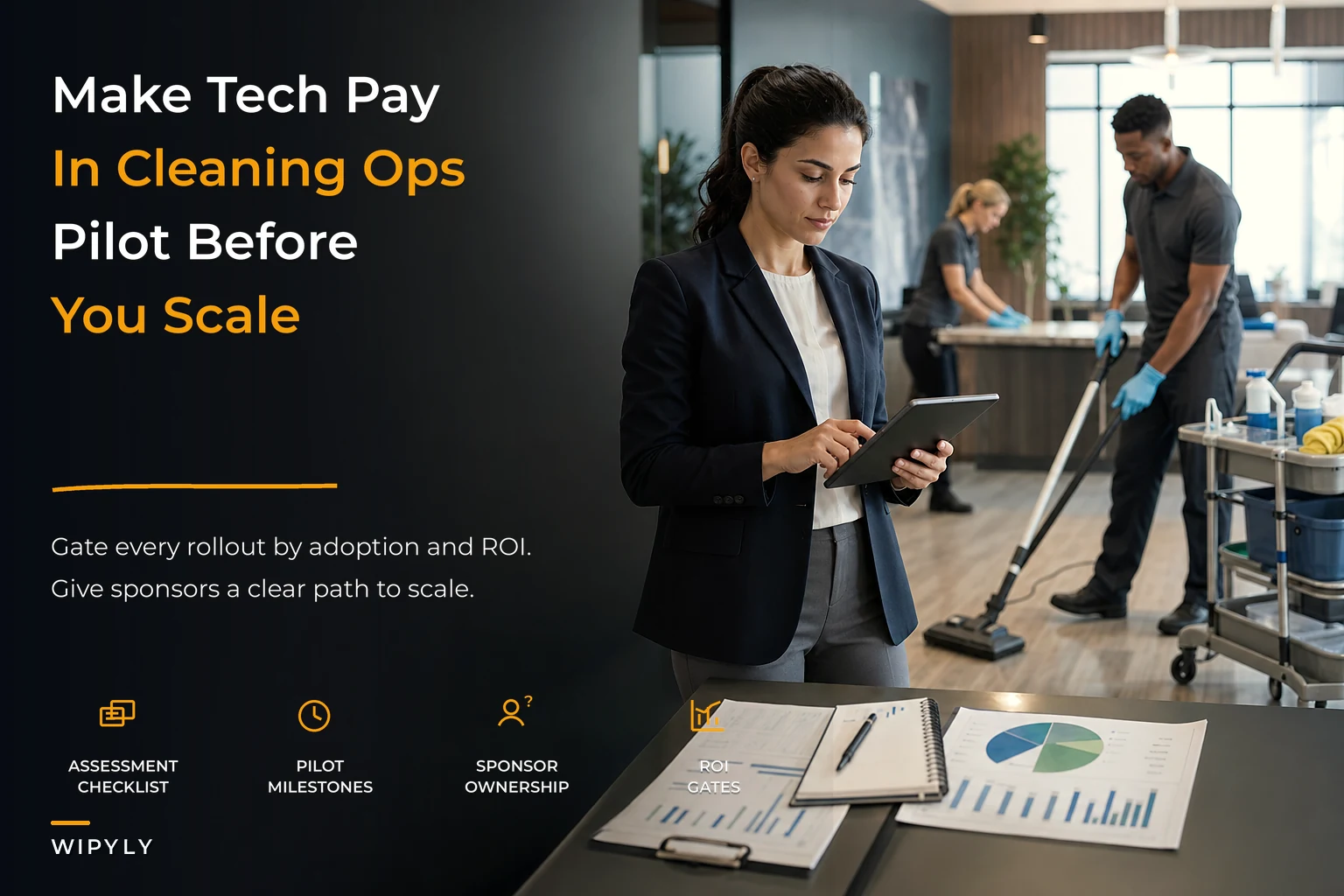 Technology adoption governance to capture ROI in cleaning businesses